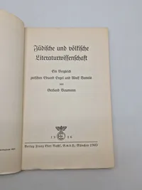 Originalt hæfte - Jüdische und völkische Literaturwissenschaft