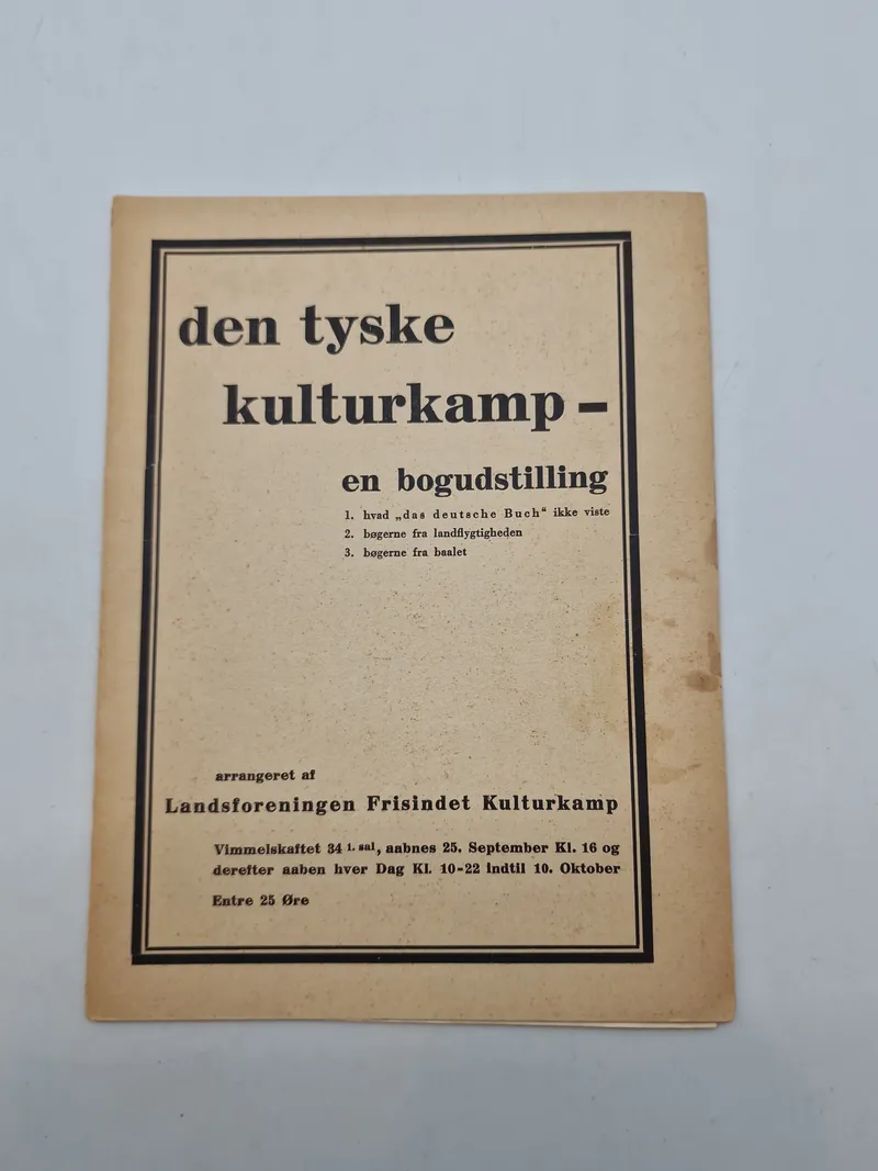 Originalt hæfte - Den tyske kultur kamp