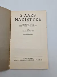 Originalt hæfte - 2 års nazistyre