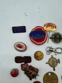 Samling pins med mærker