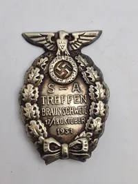 Original SA Braunschweig 1931 badge - sjælden