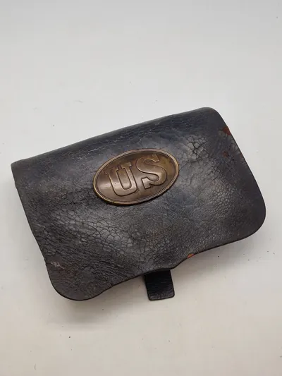 Original amerikansk model 1861 civil war patron taske - sjældent set til salg i dk