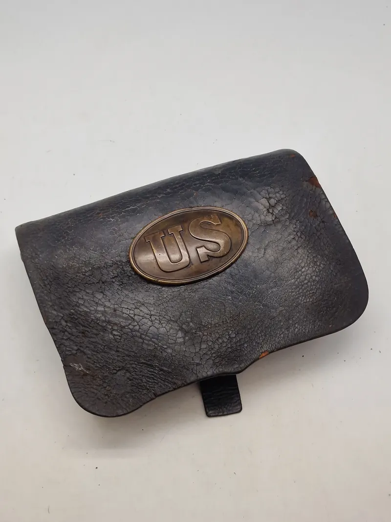 Original amerikansk model 1861 civil war patron taske - sjældent set til salg i dk