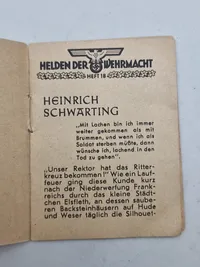 Original tysk mini bog med motiv af en ritterkreuzträger