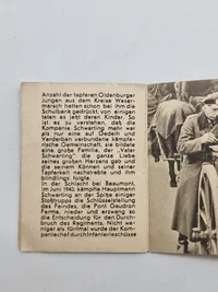 Original tysk mini bog med motiv af en ritterkreuzträger