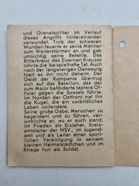 Original tysk mini bog med motiv af en ritterkreuzträger