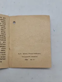 Original tysk mini bog med motiv af en ritterkreuzträger