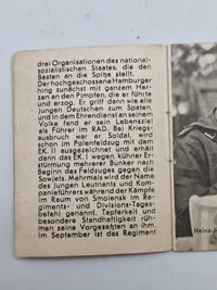 Original tysk mini bog med motiv af en ritterkreuzträger