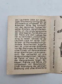 Original tysk mini bog med motiv af en ritterkreuzträger