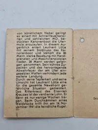Original tysk mini bog med motiv af en ritterkreuzträger