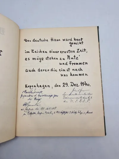 Genoptryk af gæstebogen fra Deutsches Haus - lavet i begrænset oplag