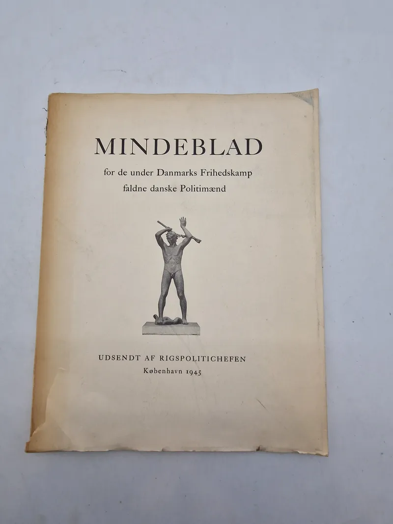 Mindeblad for de under Danmarks Frihedskamp faldne danske politimænd