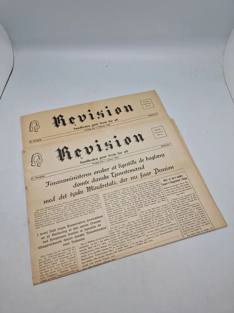 Originale eks af avisen “Revision” som var kendt for at hjælpe tidligere frikorps soldater mm