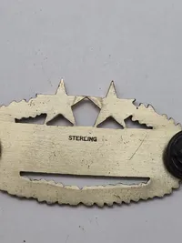 Original WWII U.S. Army Combat Infantry Badge CIB Sterling Silver - 3rd Award