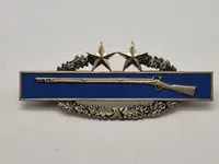 Original WWII U.S. Army Combat Infantry Badge CIB Sterling Silver - 3rd Award