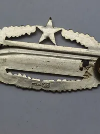 Original WWII U.S. Army Combat Infantry Badge CIB Sterling Silver - 2nd Award