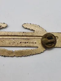 Original WWII U.S. Army Combat Infantry Badge CIB Sterling Silver