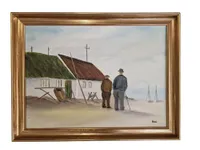 3 malerier olie på lærred
