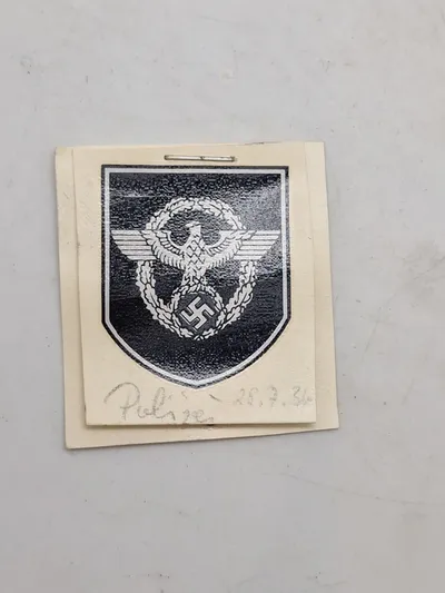 Decal for tysk politi hjelm - ældre efterkrigs