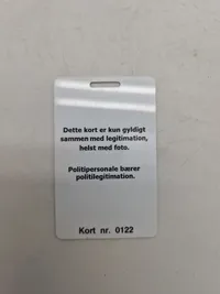 Originalt sikkerhedskort fra statsbesøget fra Jordan