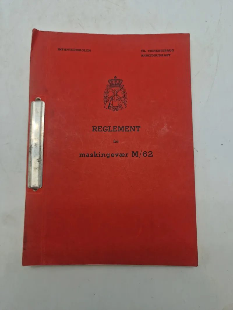 Reglement for maskingevær M/62