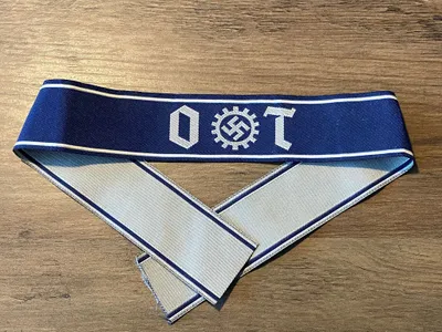 Sjælden originale “Organisation Todt” ærmestribe - ww2. OT stod bl.a. for bunkersbyggerier på vestkysten