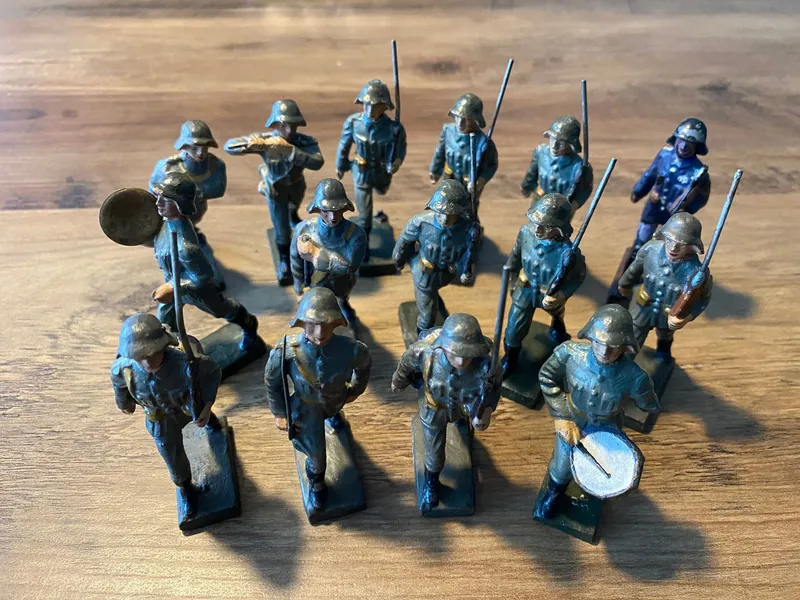 Samling originale tyske Lineol figurer - ww2