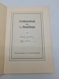 Das Soldatenbuch des X. Armeekorps - original