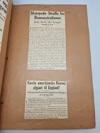 Samling originale avisudklip i scrapbøger ww2