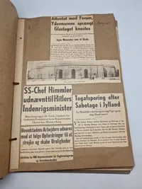 Samling originale avisudklip i scrapbøger ww2