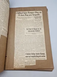 Samling originale avisudklip i scrapbøger ww2