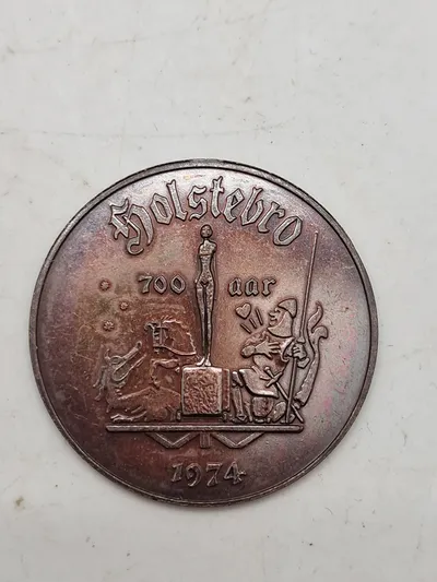 By mønt Holstebro 1974 700 aar jubilæum