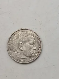 Sølvmønt tysk 2 mark 1939 med hagekors