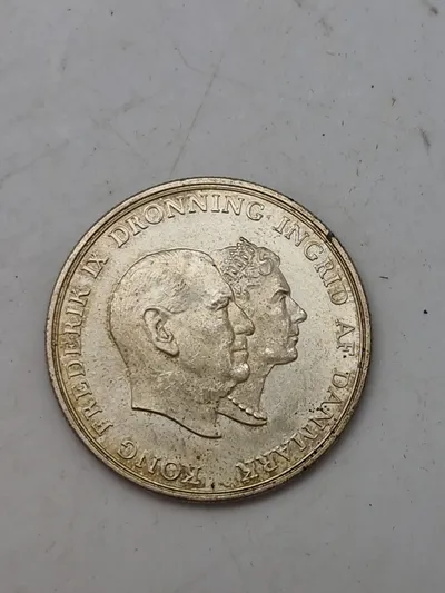 Sølvmønt DK jubilæum 5kr. 1960