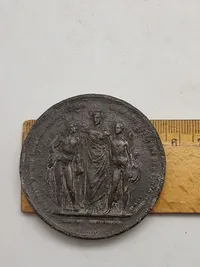 Stor bly medalje 63,48g Industri og Kunstudstilling 1872
