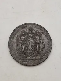 Stor bly medalje 63,48g Industri og Kunstudstilling 1872