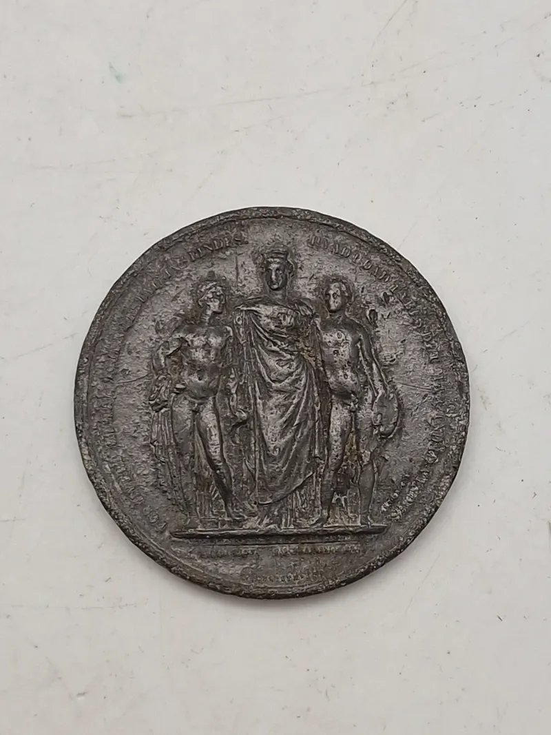 Stor bly medalje 63,48g Industri og Kunstudstilling 1872