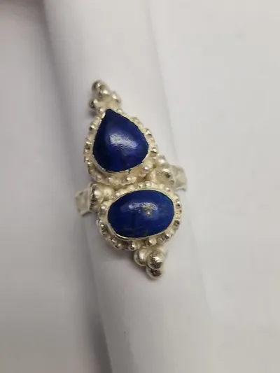 Fingerring 925 Sterlingsølv med sten