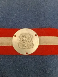 Originalt armbind fra den danske modstandsbevægelse
