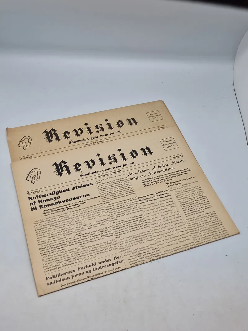 Originale eks af bladet “Revision” som var kendt for at hjælpe tidligere frikorps folk mm.