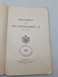 Reglement for feltartilleriet