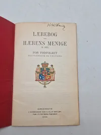 Original lærebog for hærens menige