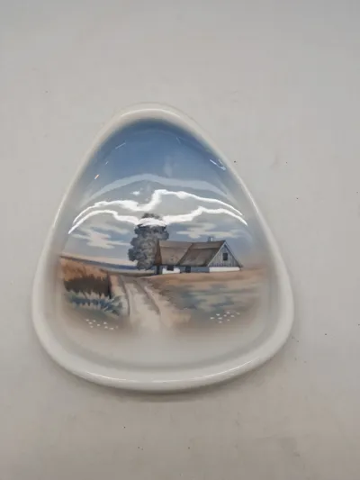 Original porcelæns skål - håndmalet/Lyngby