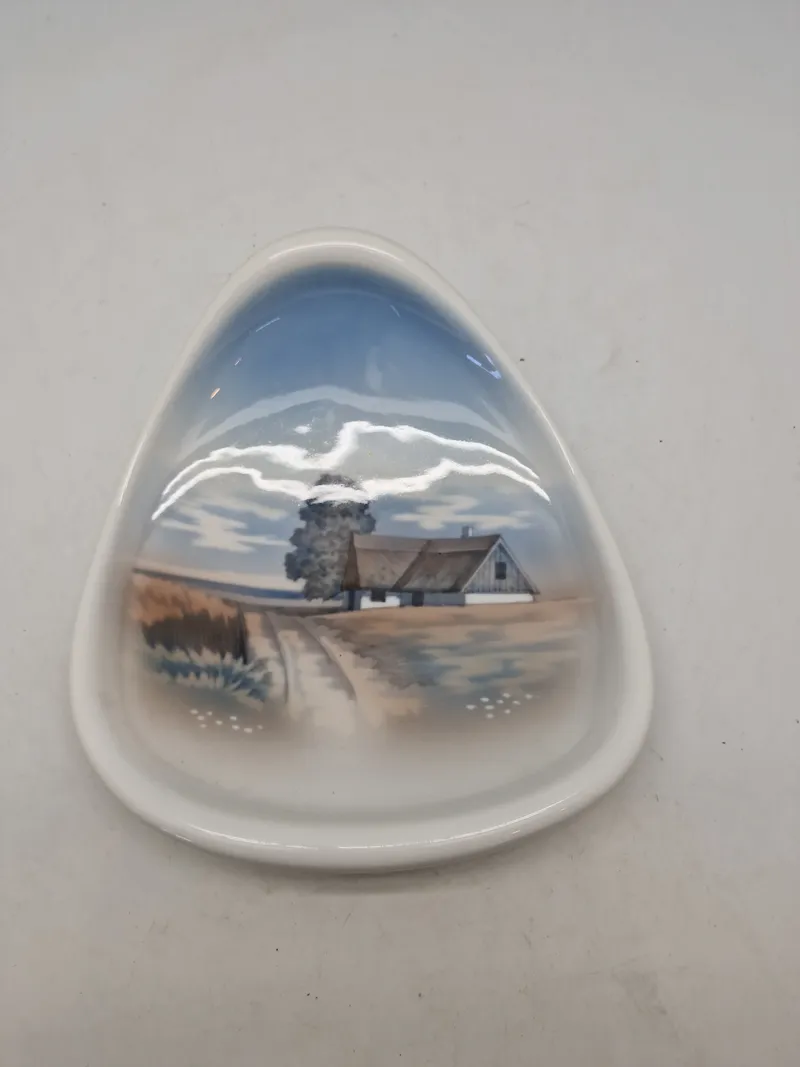 Original porcelæns skål - håndmalet/Lyngby