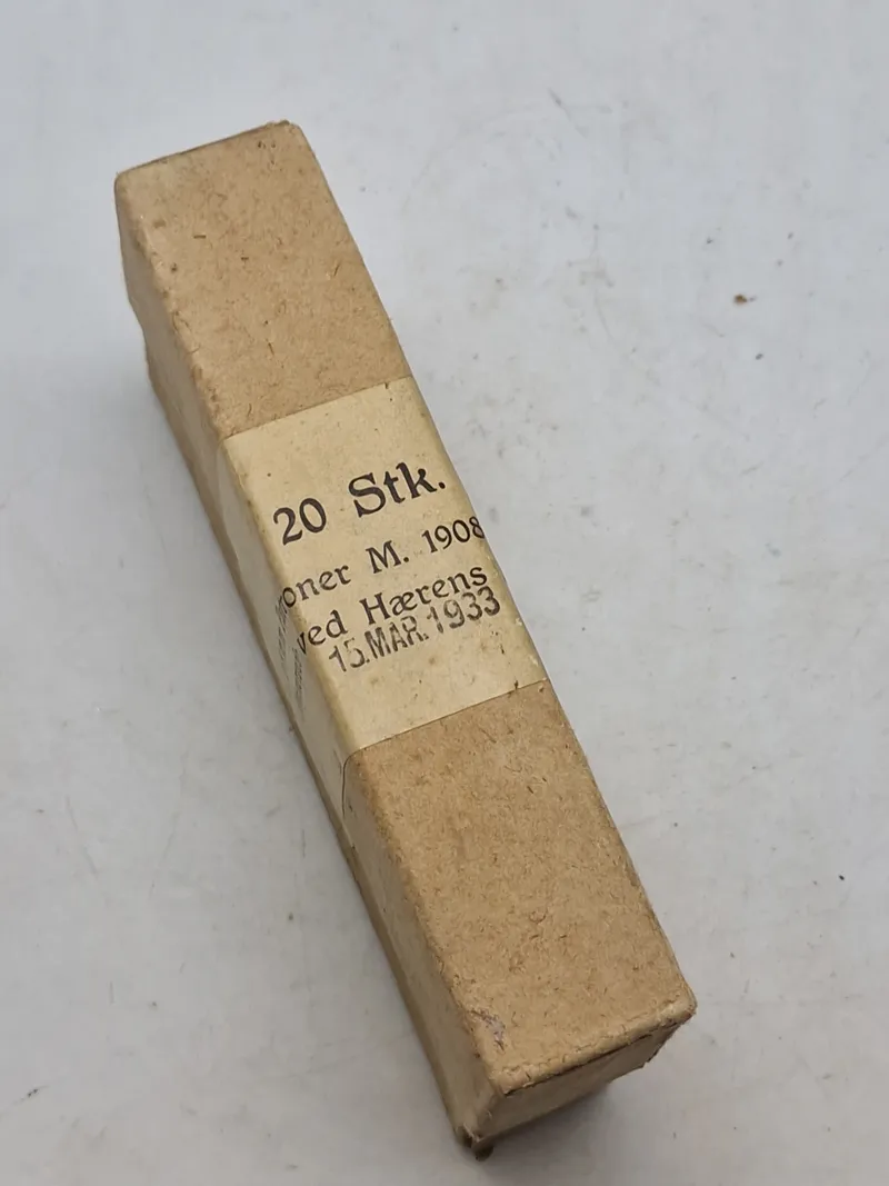 Original æske for Gevær 89 patron M/1908