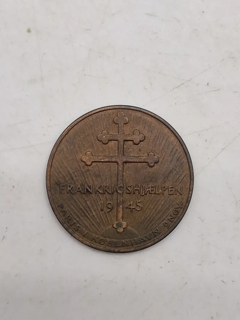 Original mønt - Frankrigshjælpen 1945