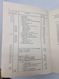 Navne og prisliste på svensk materiel mm
