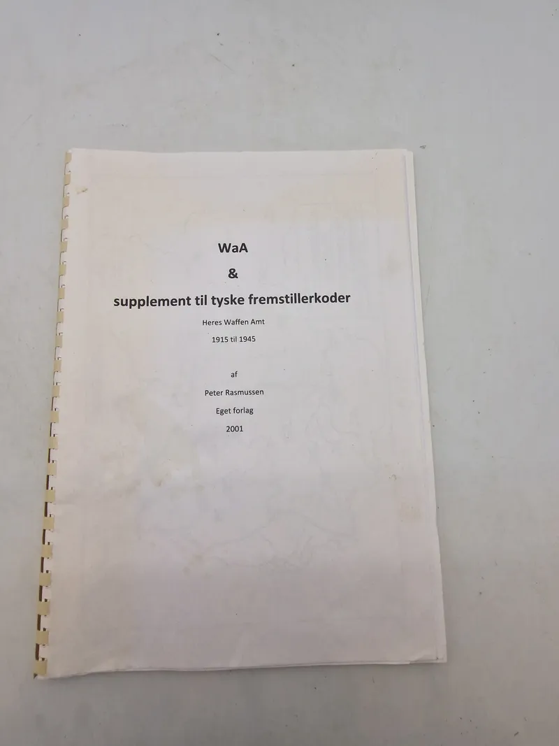 WaA og supplement til tyske fremstiller koder