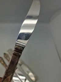 Samling knive i originale æsker - pletsølv