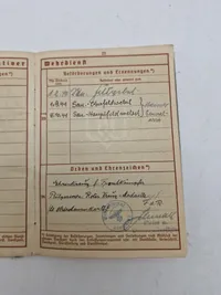 Sjældent originalt lot tildelt til tysk soldat i København - wehrpas og urkunde godt udfyldt